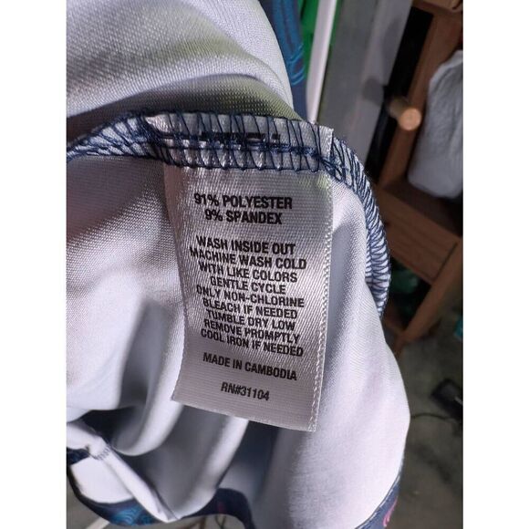 Cabana By Crown And Ivy Polo Shirt Flamingo Martini Neon Lights Men’s Large - Picture 4 of 5